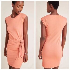 Sundry Tied Tee Dress *Hot Pink*